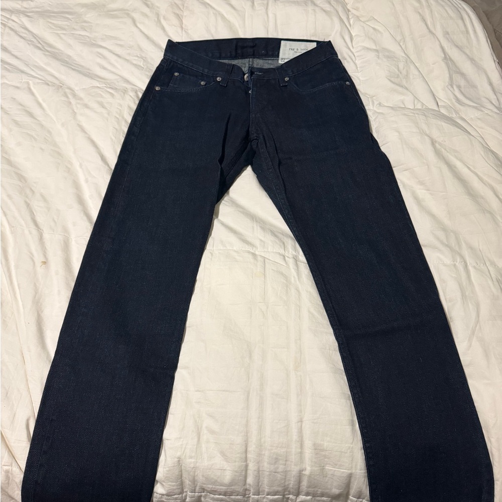 rag & bone Men's Deep Indigo Straight Jeans